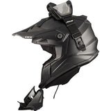 CKX TITAN ORIGINAL ELECTRIC COMBO HELMET TRAIL AND BACKCOUNTRY SOLID-MATTE BLACK