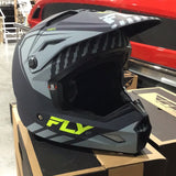 FLY RACING KINETIC MENACE HELMET MATTE GREY/HI VIS