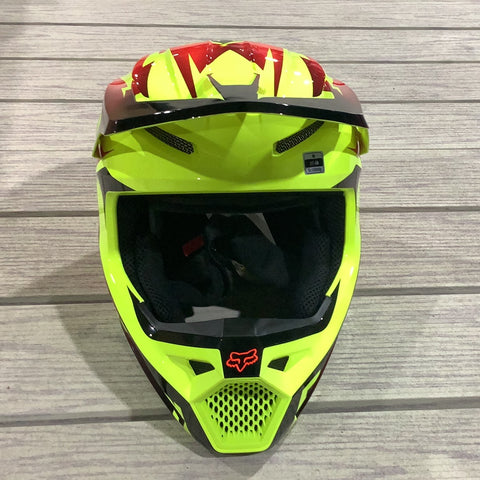 FOX V1 STATK HELMET RED/YELLOW