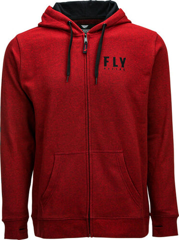 FLY RACING LOGO ZIP UP HOODIE RED