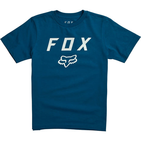 FOX YOUTH LEGACY MOTH SS TEE DST BLUE
