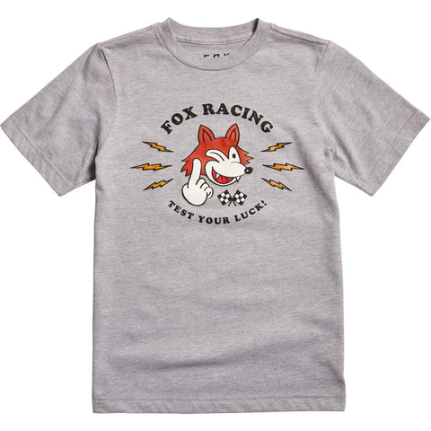 FOX YOUTH TEST YOUR LUCK SS TEE Light Heather Grey