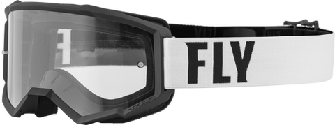 FLY FOCUS GOGGLEWHITE/BLACK/W CLEAR LENS