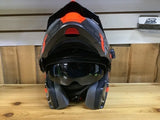 Scorpion EXO-AT950 Teton Cold Weather Helmet W/Elec Shield Orange/Grey