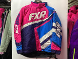 FXR YOUTH COLD CROSS JACKET Fuchsia/White Weave/Elec Lime