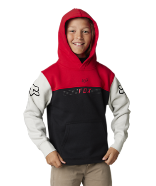 YOUTH EFEKT PULLOVER FLEECE FLAME RED/BLACK/WHITE