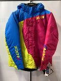 FXR Children Vertical Jacket Blue/Fuchsia/Yellow
