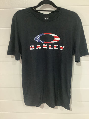 OAKLEY O BARK TEE BLACK/AMERICAN FLAG