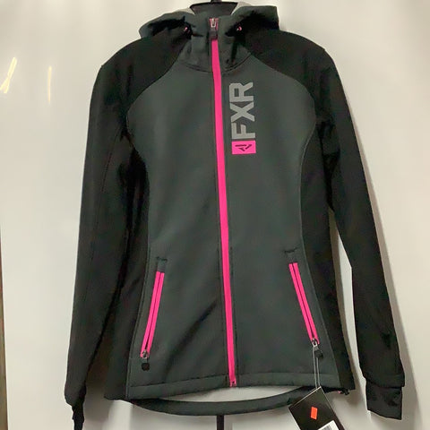 FXR WOMEN’S PULSE SOFTSHELL JACKET CHARCOAL HEATHER/ELECTRIC PINK