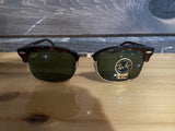 RAY  BAN CLUBMASTER SQUARE MOCK TORTOISE G-15 GREEN