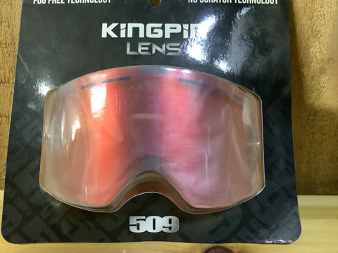 509 Kingpin MX Tear Off Lens Fire Mirror/Rose Tint